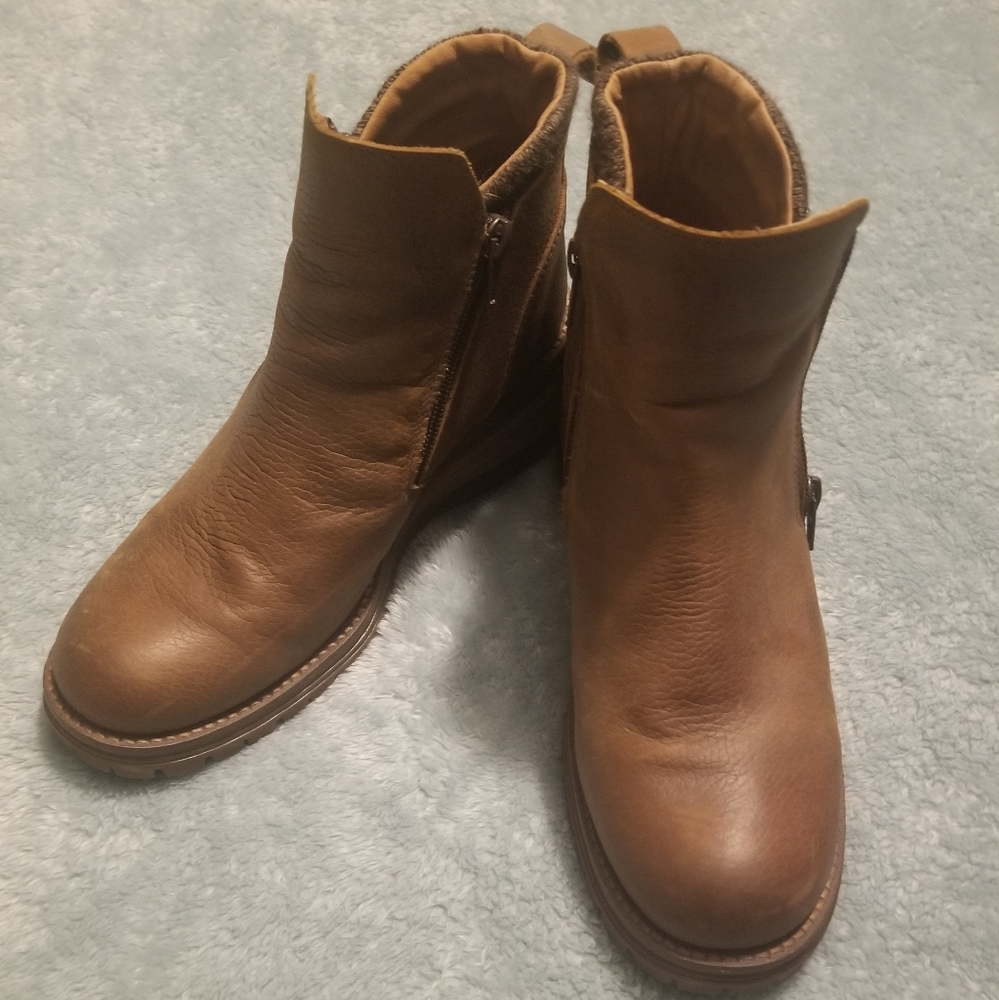 Bull Boxer brown leather wedge booties - Picture 2 of 8